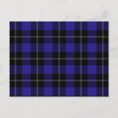 Royal Blue Black Plaid Briefkaart (Voorkant)