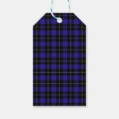 Royal Blue Black Plaid Cadeaulabel (Voorkant)