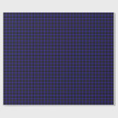 Royal Blue Black Plaid Cadeaupapier (Vlak)