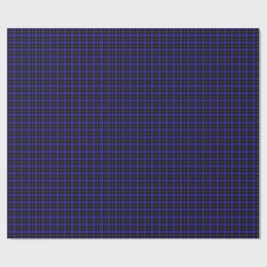 Royal Blue Black Plaid Cadeaupapier (Vlak)