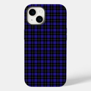 Royal Blue Black Plaid Case-Mate iPhone 14 Hoesje