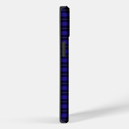 Royal Blue Black Plaid Case-Mate iPhone Case (Achterkant / Rechts)