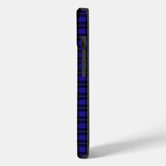 Royal Blue Black Plaid Case-Mate iPhone Case (Achterkant / Links)