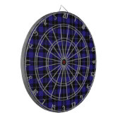 Royal Blue Black Plaid Dartbord (Voorkant Links)