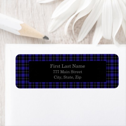 Royal Blue Black Plaid Etiket (Insitu)