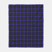 Royal Blue Black Plaid Fleece Deken (Voorkant)