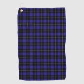 Royal Blue Black Plaid Golfhanddoek (Voorkant)
