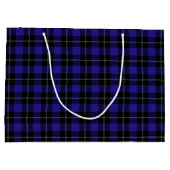 Royal Blue Black Plaid Groot Cadeauzakje (Achterkant)