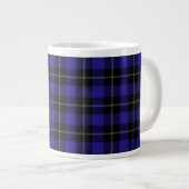 Royal Blue Black Plaid Grote Koffiekop (Voorkant rechts)