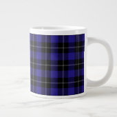 Royal Blue Black Plaid Grote Koffiekop (Rechts)