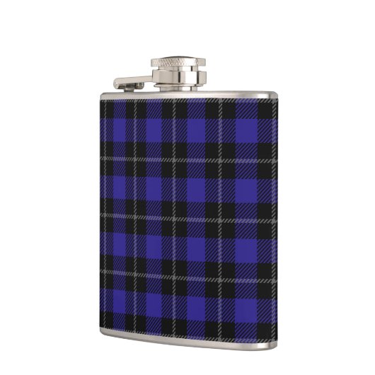 Royal Blue Black Plaid Heupfles (Links)