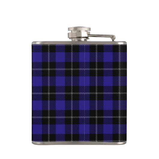 Royal Blue Black Plaid Heupfles (Achterkant)
