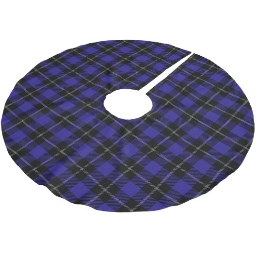 Royal Blue Black Plaid Kerstboom Rok (Gekanteld)