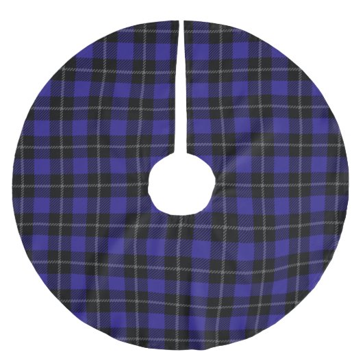 Royal Blue Black Plaid Kerstboom Rok (Voorkant)