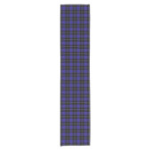 Royal Blue Black Plaid Korte Tafelloper (Voorkant)