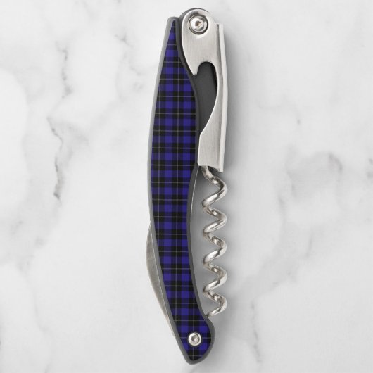 Royal Blue Black Plaid Kurkentrekker (Achterkant)