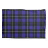 Royal Blue Black Plaid Kussensloop (Achterkant)