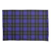 Royal Blue Black Plaid Kussensloop (Voorkant)