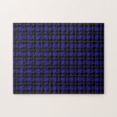 Royal Blue Black Plaid Legpuzzel (Horizontaal)