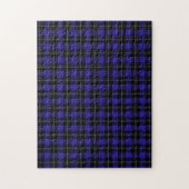 Royal Blue Black Plaid Legpuzzel (Verticaal)