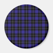 Royal Blue Black Plaid Magneet (Voorkant)