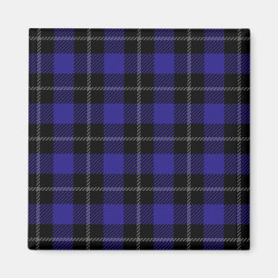 Royal Blue Black Plaid Magneet