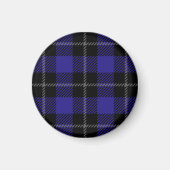 Royal Blue Black Plaid Magneet (Voorkant)