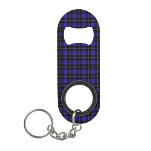 Royal Blue Black Plaid Mini Flessenopener