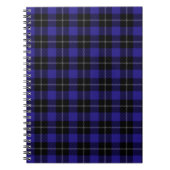 Royal Blue Black Plaid Notitieboek (Voorkant)