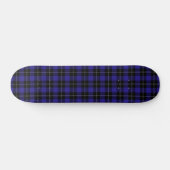 Royal Blue Black Plaid Persoonlijk Skateboard (Horizontaal)