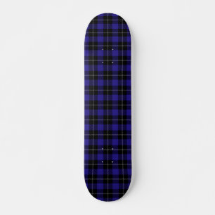 Royal Blue Black Plaid Persoonlijk Skateboard