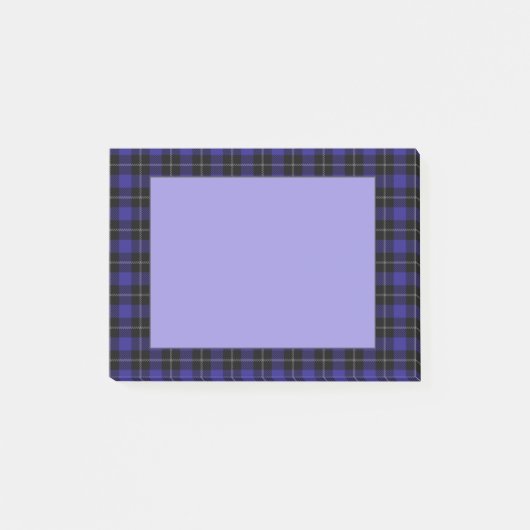 Royal Blue Black Plaid Post-it® Notes (Voorkant)