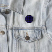 Royal Blue Black Plaid Ronde Button 3,2 Cm (In situ)