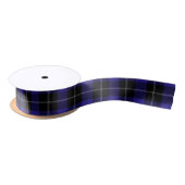 Royal Blue Black Plaid Satijnen Lint (Spoel)