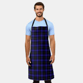 Royal Blue Black Plaid Schort (Gedragen)