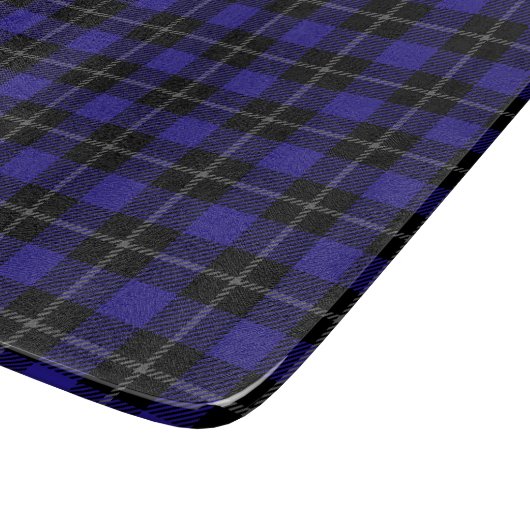 Royal Blue Black Plaid Snijplank (Hoek)