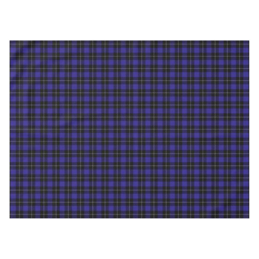 Royal Blue Black Plaid Tafelkleed (Voorkant (Horizontaal))