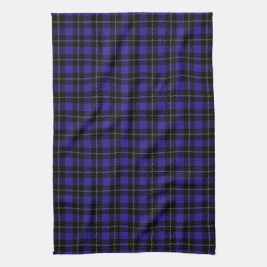 Royal Blue Black Plaid Theedoek (Verticaal)