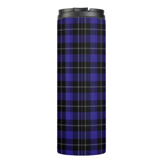 Royal Blue Black Plaid Thermosbeker (Achterkant)