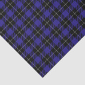 Royal Blue Black Plaid Tissuepapier (Detail)