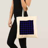 Royal Blue Black Plaid Tote Bag (Voorkant (product))
