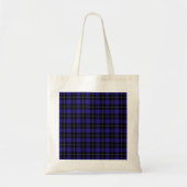 Royal Blue Black Plaid Tote Bag (Voorkant)