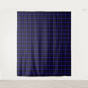 Royal Blue Black Plaid Wandkleed