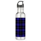 Royal Blue Black Plaid Waterfles (Voorkant)