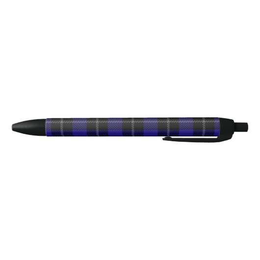 Royal Blue Black Plaid Zwarte Inkt Pen (Bodem)