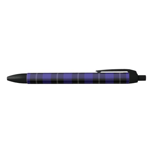Royal Blue Black Plaid Zwarte Inkt Pen (Bovenkant)