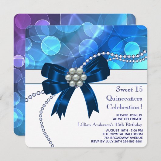 Royal Blue Blauwgroen Blue verjaardagsfeest Kaart (Voorkant / Achterkant)