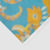 Royal Blue  Bloemen Peacock Spider Art Tissuepapier (Detail)