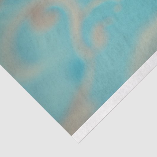 Royal Blue Bloemen Peacock Spider Design Tissuepapier (Detail)