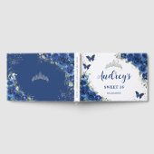 Royal Blue Bloemenvlinders 15e 16e verjaardag Gastenboek (Volledig)
